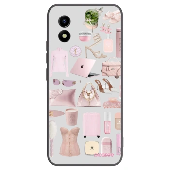 Picasee Μαύρη θήκη σιλικόνης για Vivo Y01 - Glam Babe