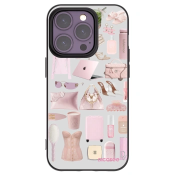 Picasee Μαύρη θήκη σιλικόνης για Apple iPhone 14 Pro - Glam Babe