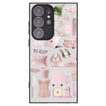 Picasee Μαύρη θήκη σιλικόνης για Samsung Galaxy S23 Ultra 5G - Glam Babe