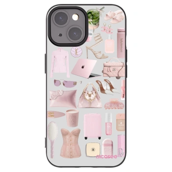 Picasee Μαύρη θήκη σιλικόνης για Apple iPhone 15 - Glam Babe