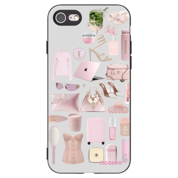 Picasee Μαύρη θήκη σιλικόνης για Apple iPhone 8 - Glam Babe