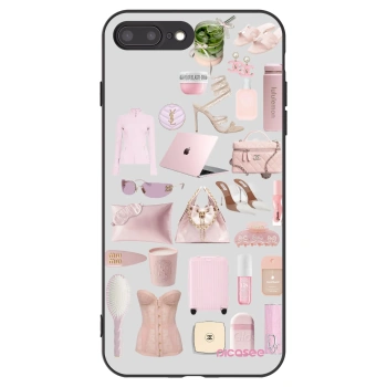 Picasee Μαύρη θήκη σιλικόνης για Apple iPhone 7 Plus - Glam Babe