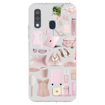 Picasee διαφανής θήκη σιλικόνης Samsung Galaxy A40 A405F - Glam Babe