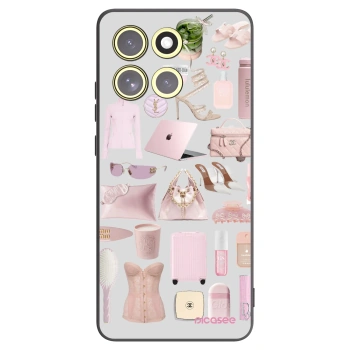 Picasee Μαύρη θήκη σιλικόνης για Motorola Moto G86 Power 5G - Glam Babe