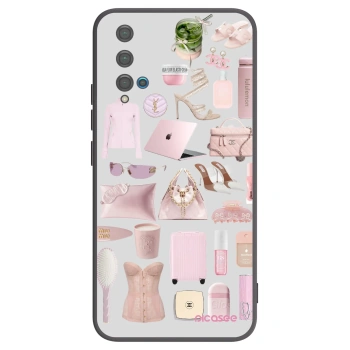 Picasee Μαύρη θήκη σιλικόνης για Huawei Nova 5T - Glam Babe