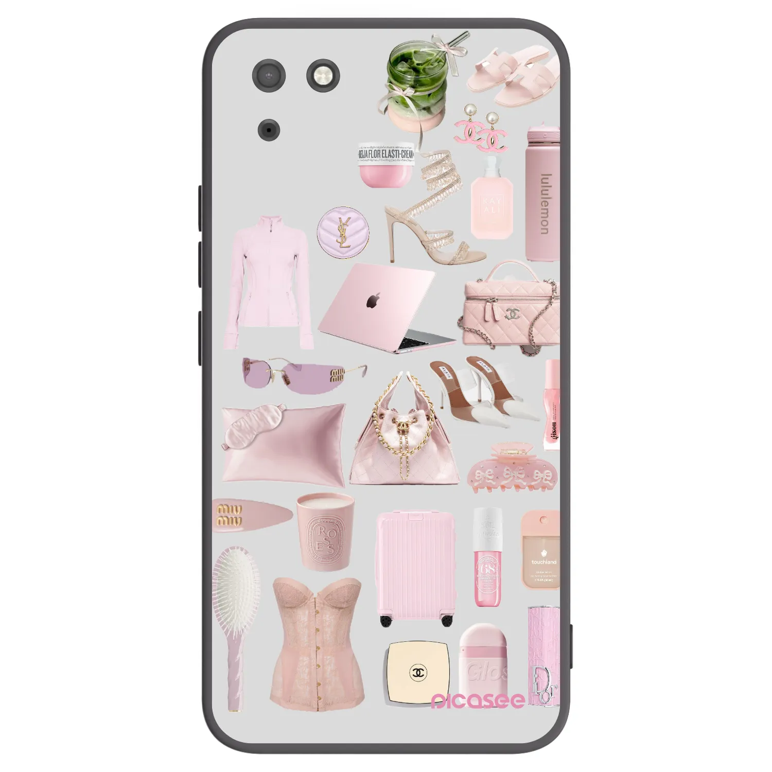 Picasee Μαύρη θήκη σιλικόνης για Huawei Y5P - Glam Babe