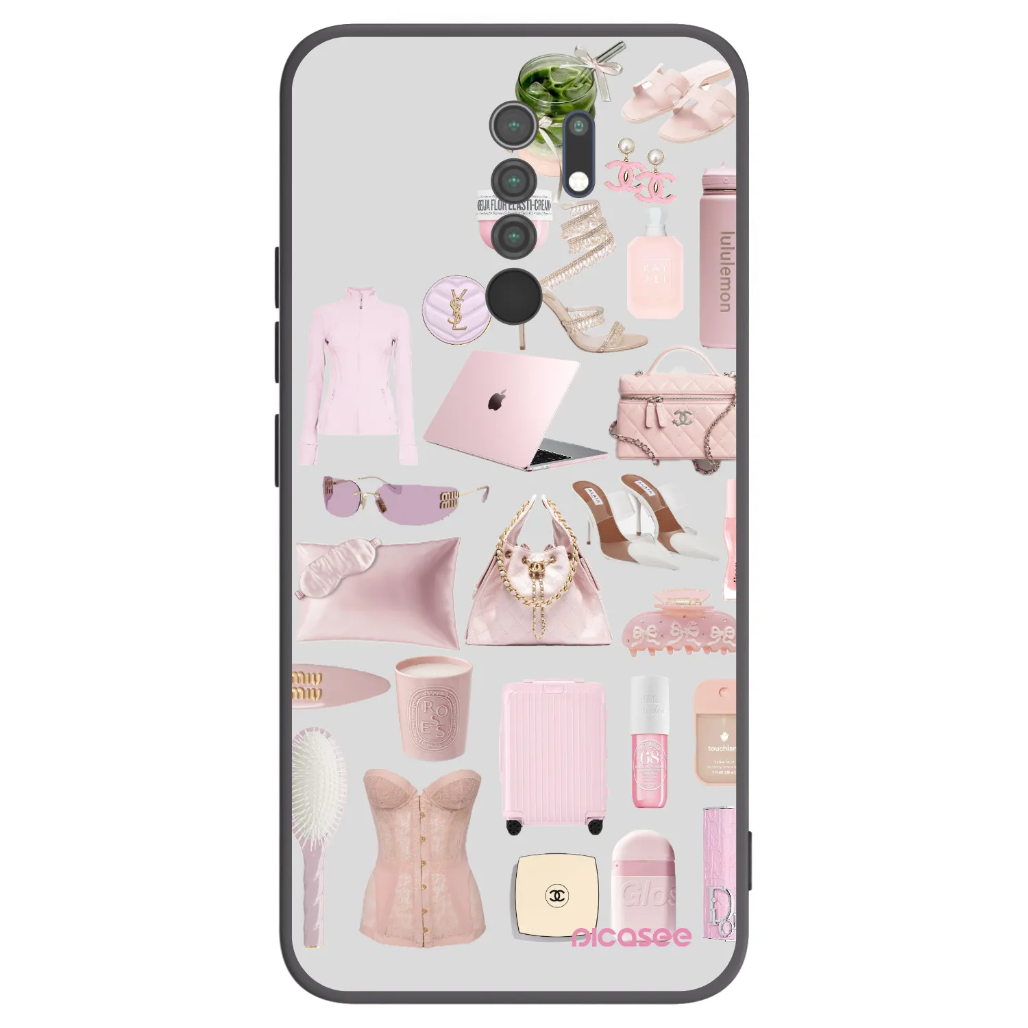 Picasee Μαύρη θήκη σιλικόνης για Xiaomi Redmi 9 - Glam Babe