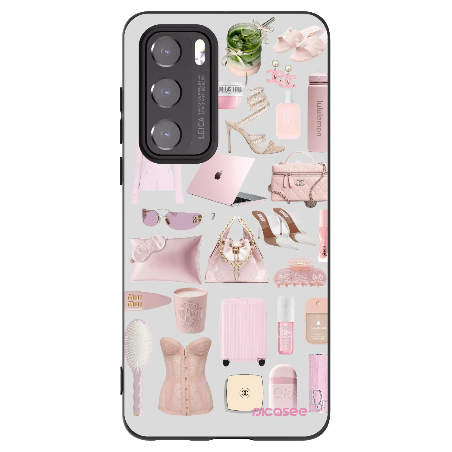 Picasee Μαύρη θήκη σιλικόνης για Huawei P40 - Glam Babe