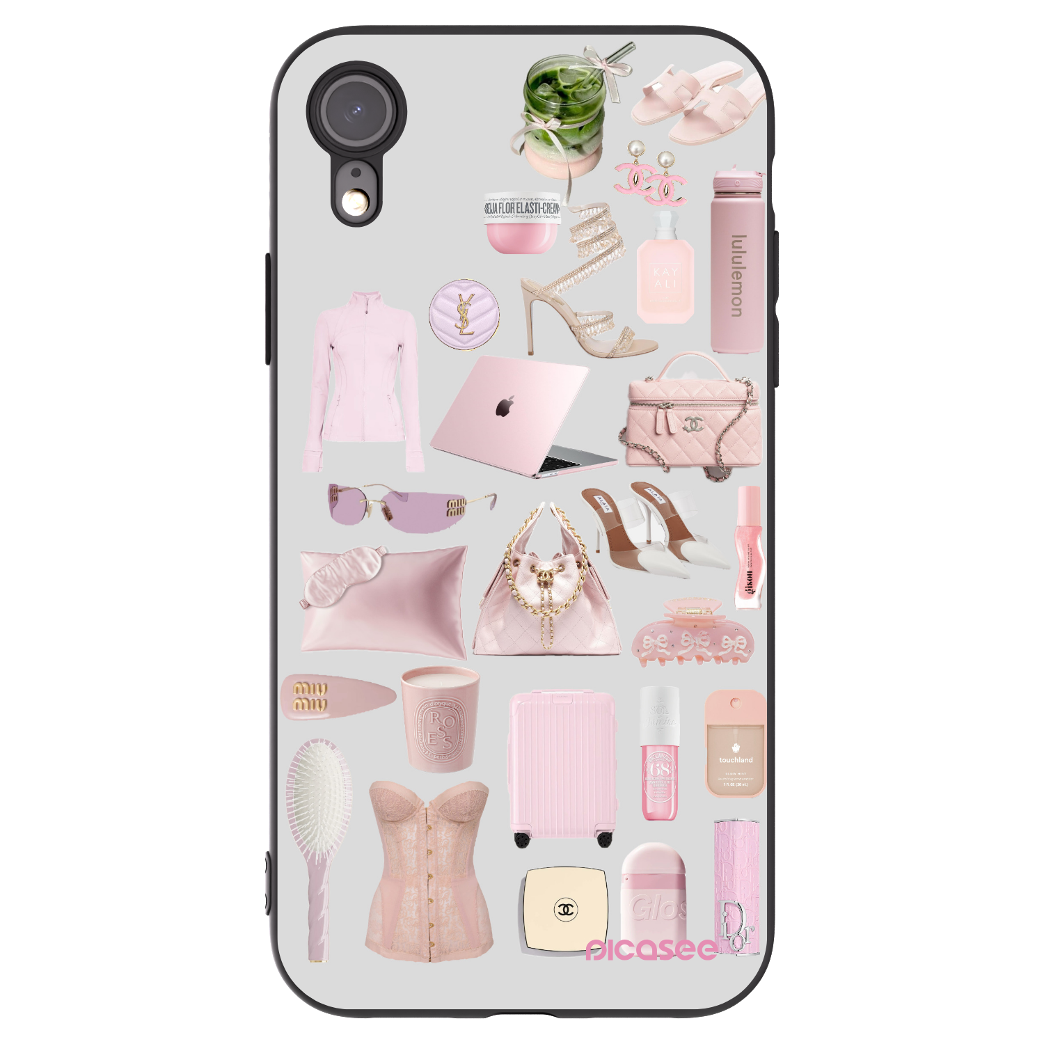 Picasee Μαύρη θήκη σιλικόνης για Apple iPhone XR - Glam Babe