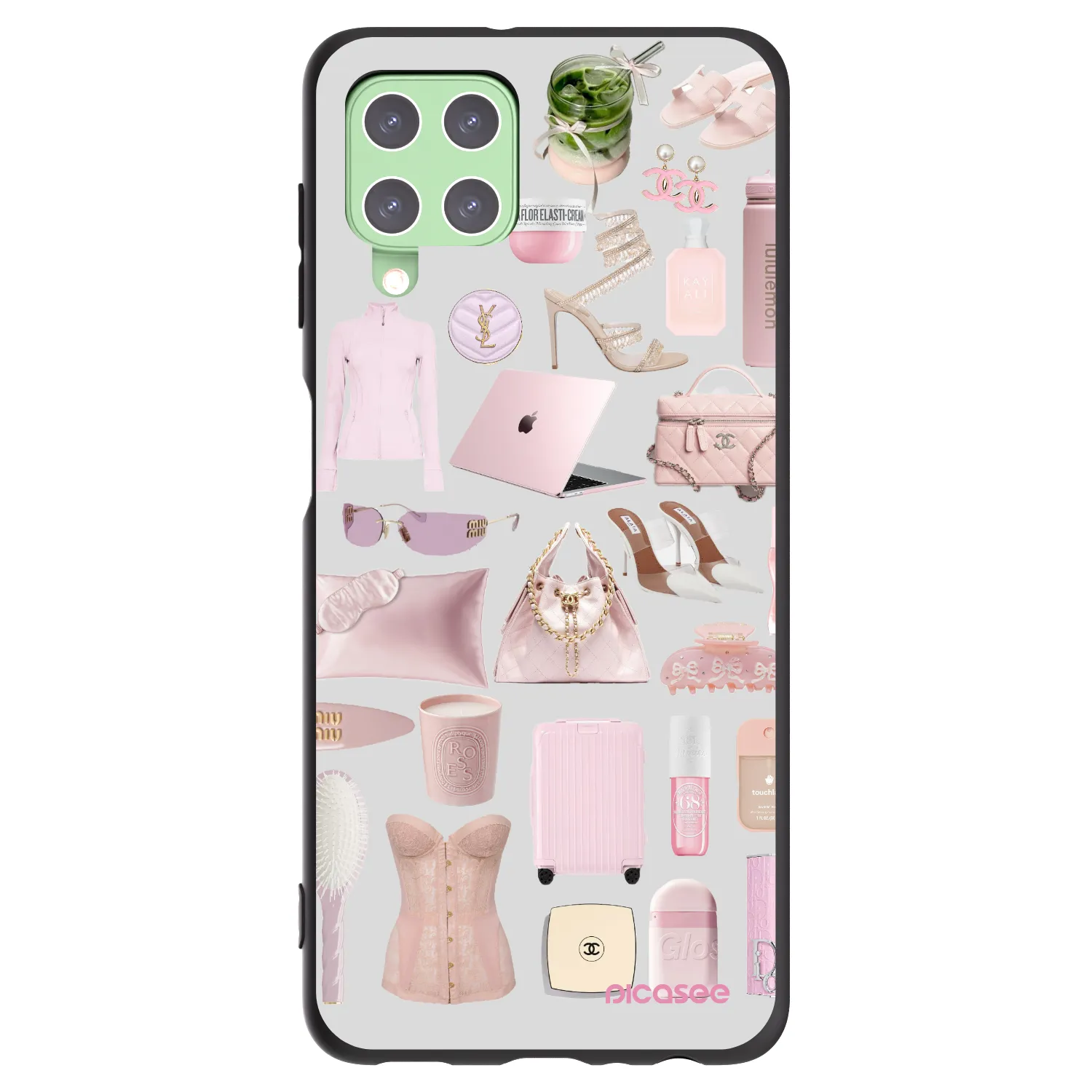 Picasee Μαύρη θήκη σιλικόνης για Samsung Galaxy A22 A225F 4G - Glam Babe