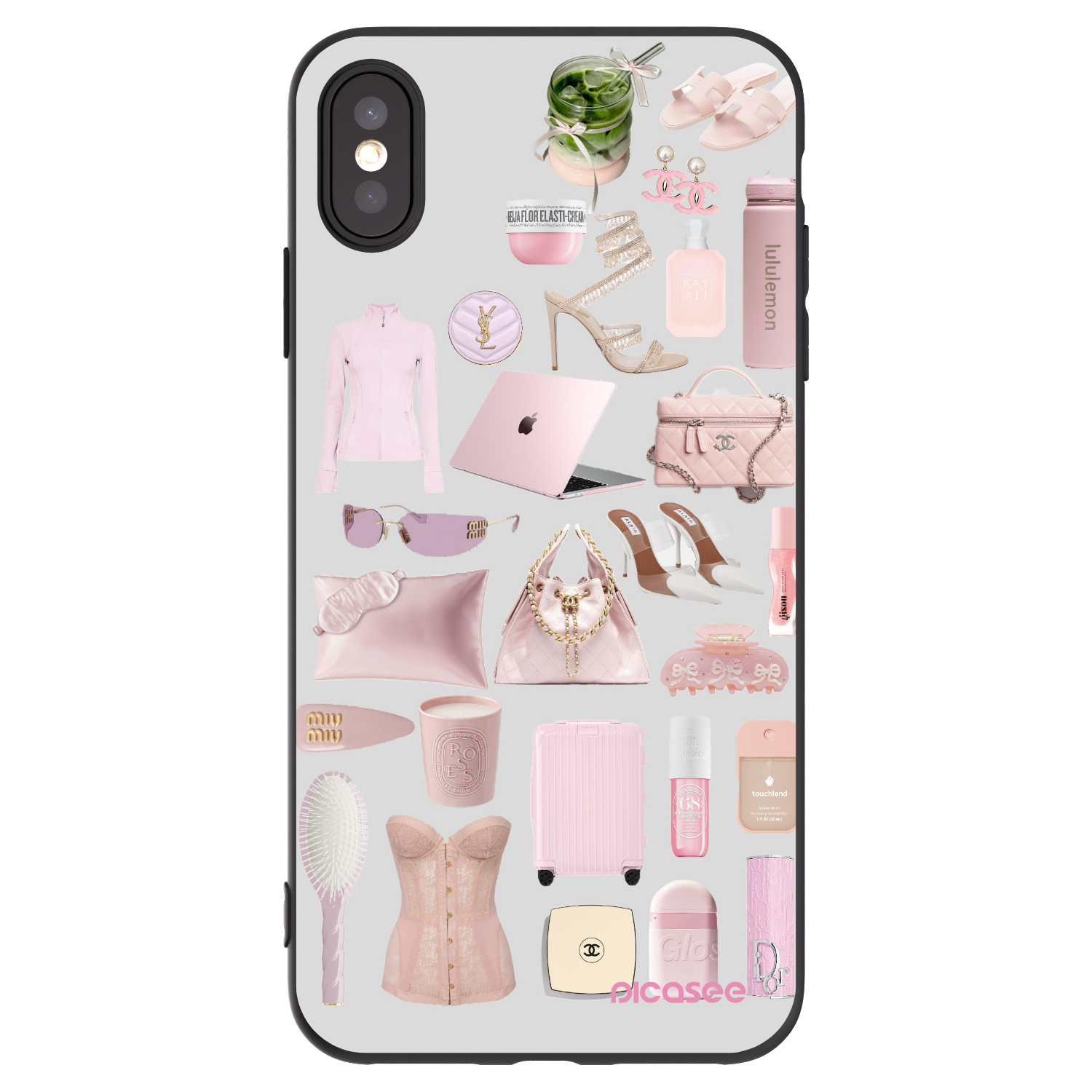 Picasee Μαύρη θήκη σιλικόνης για Apple iPhone XS Max - Glam Babe