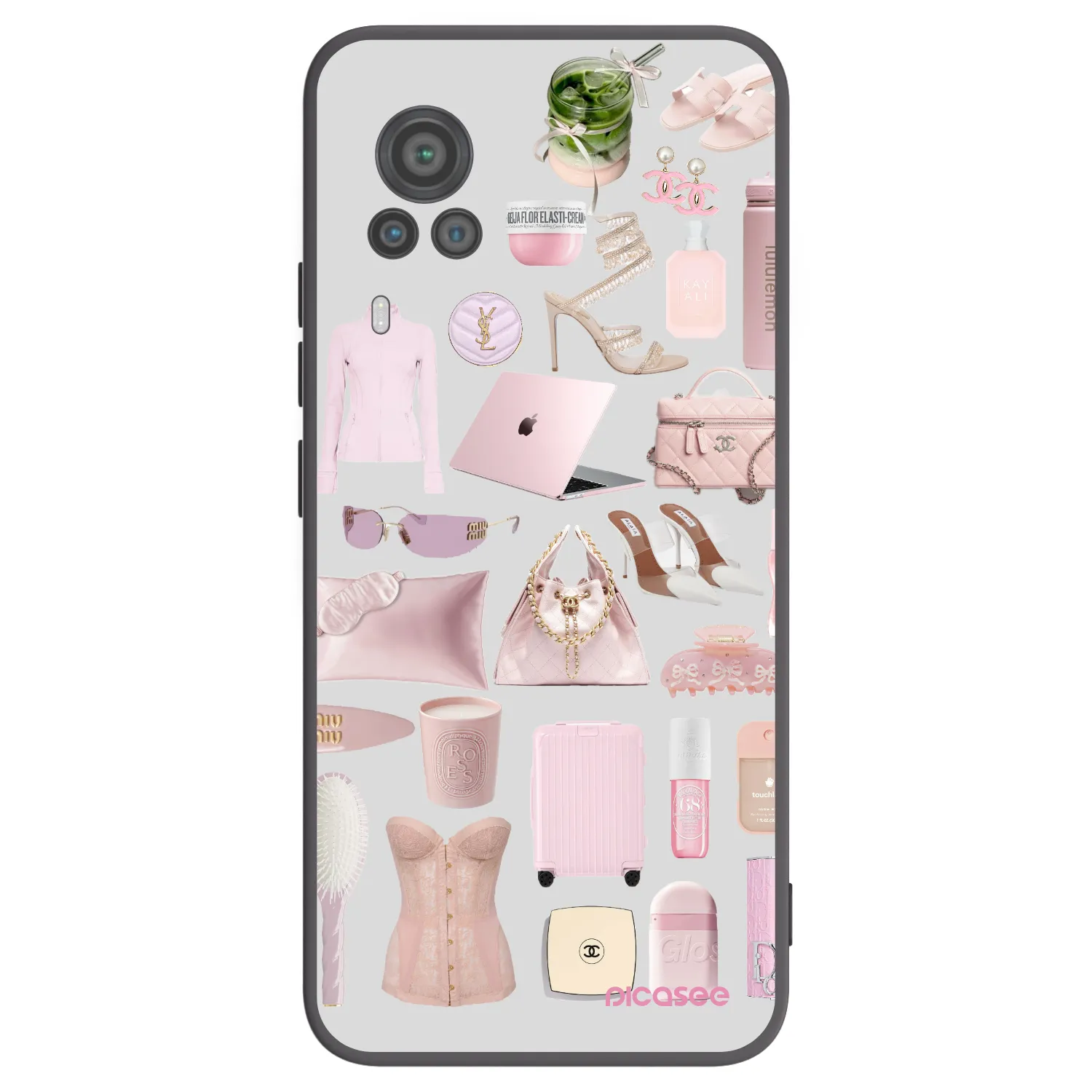 Picasee Μαύρη θήκη σιλικόνης για Vivo X60 Pro 5G - Glam Babe