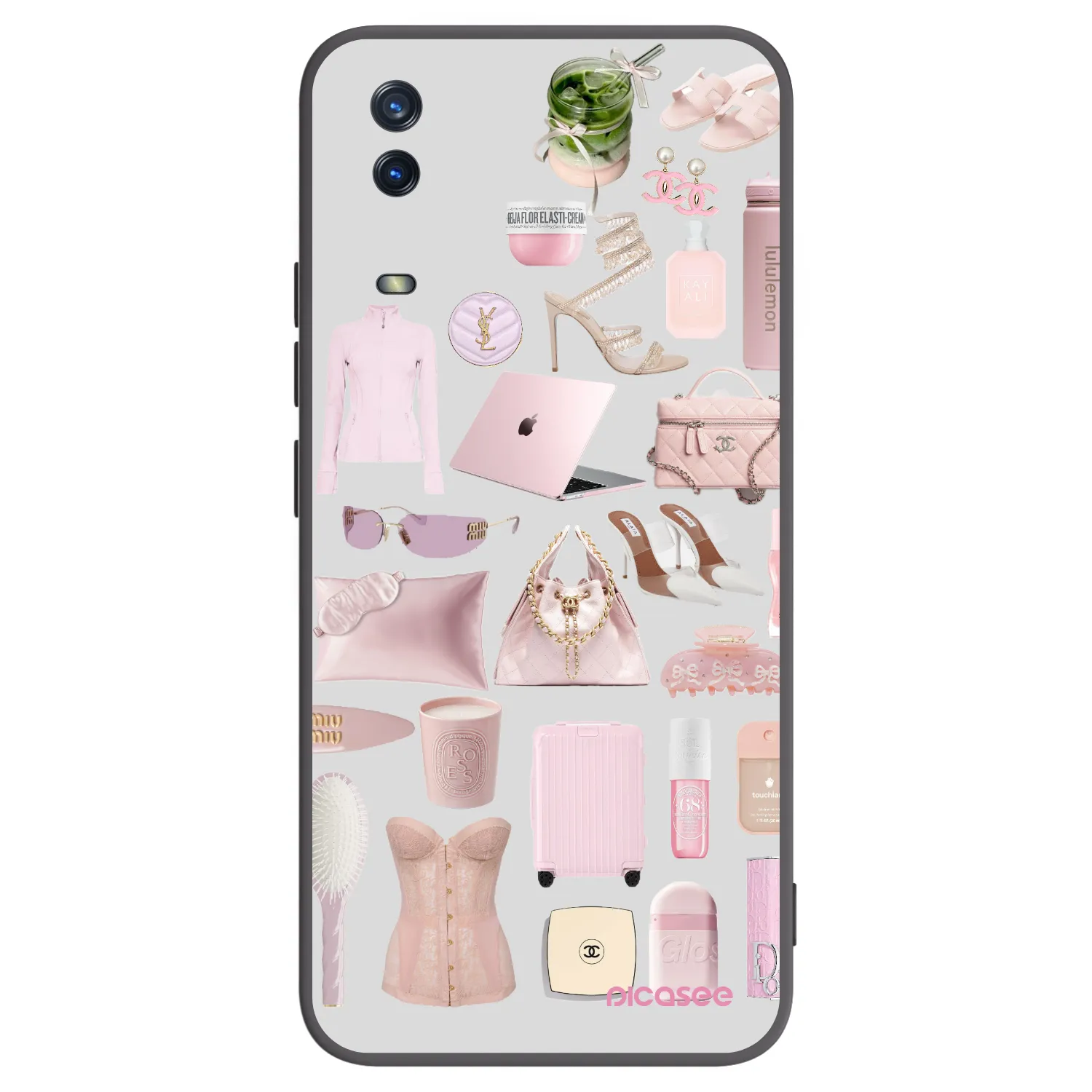 Picasee Μαύρη θήκη σιλικόνης για Vivo Y11s - Glam Babe