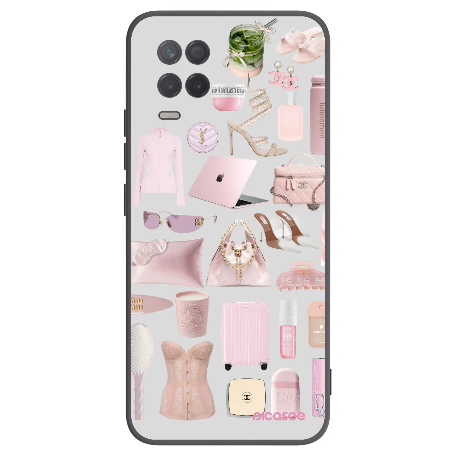 Picasee Μαύρη θήκη σιλικόνης για Realme 8 5G - Glam Babe