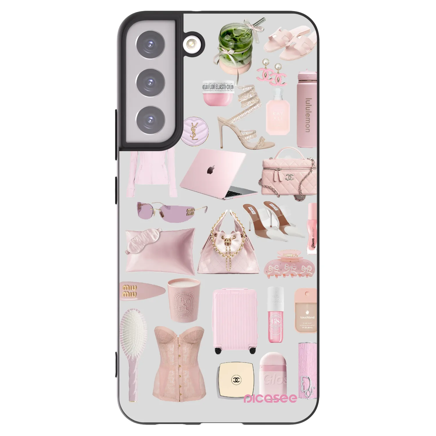 Picasee Μαύρη θήκη σιλικόνης για Samsung Galaxy S22+ 5G - Glam Babe