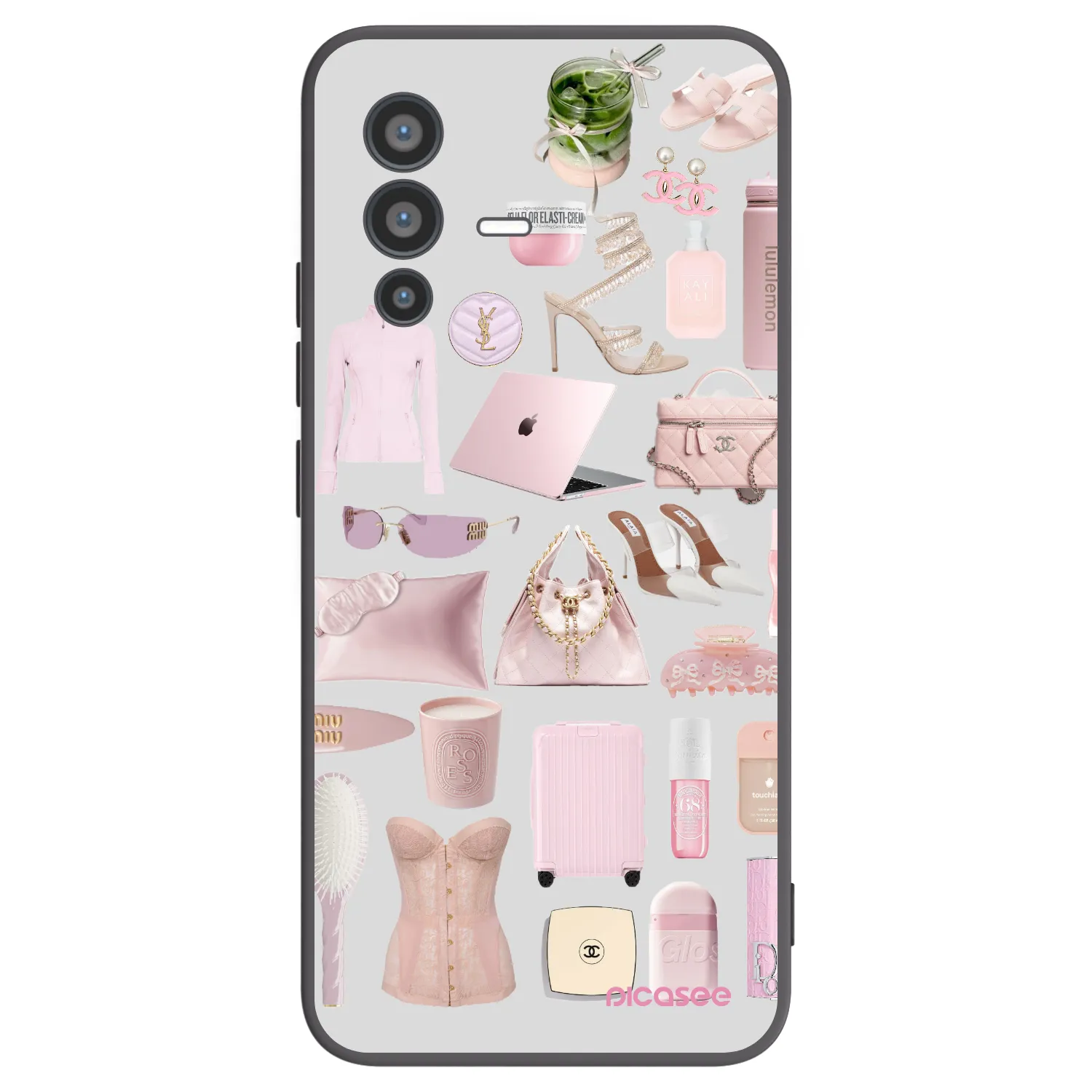 Picasee Μαύρη θήκη σιλικόνης για Vivo V23 5G - Glam Babe