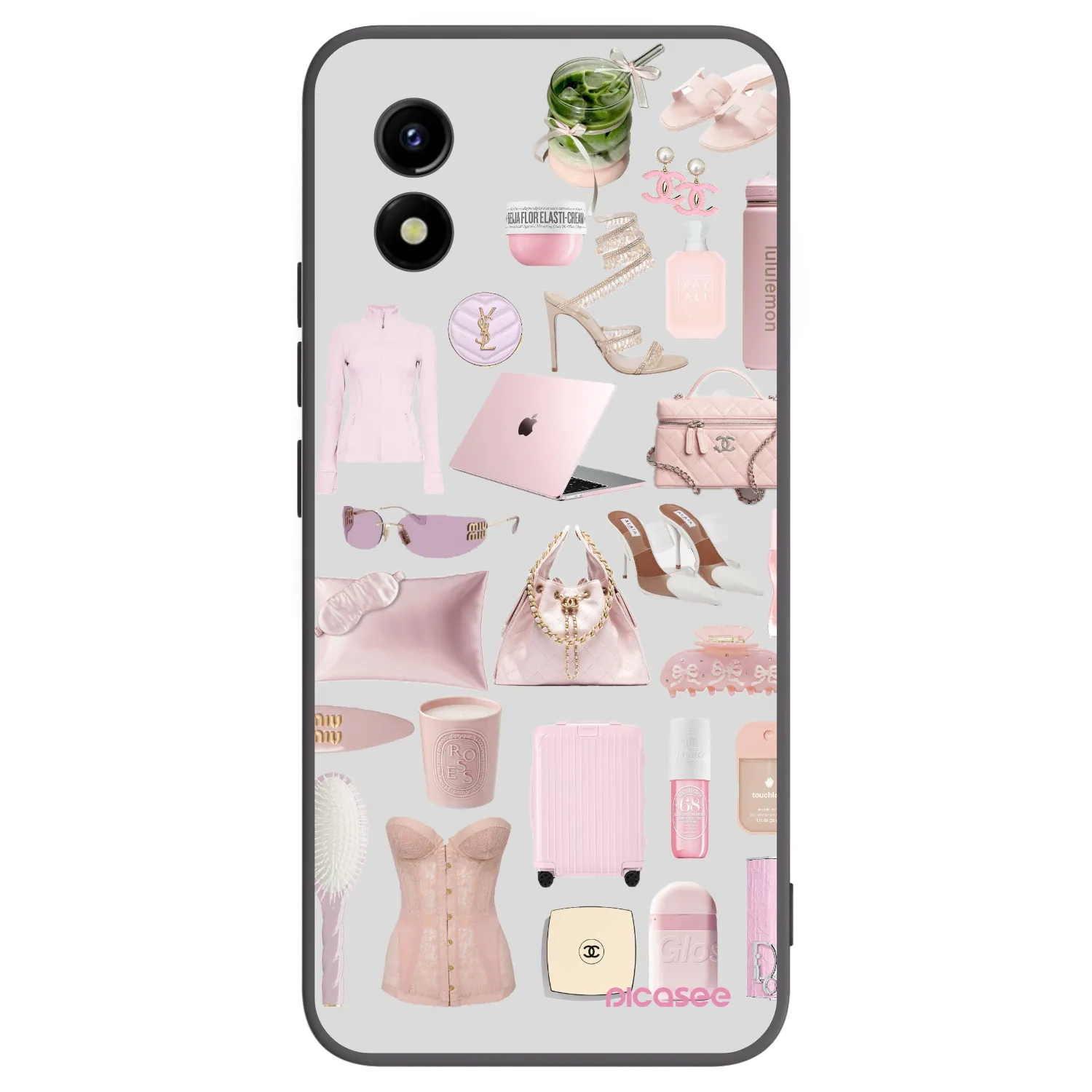 Picasee Μαύρη θήκη σιλικόνης για Vivo Y01 - Glam Babe