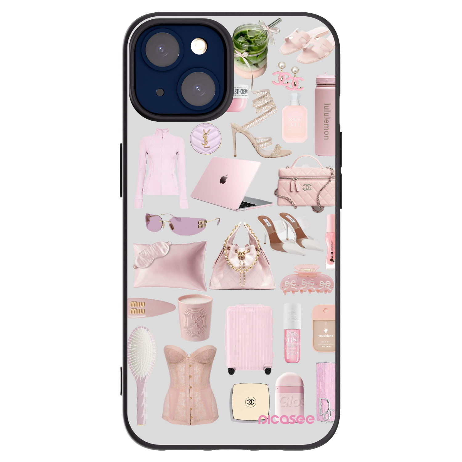 Picasee Μαύρη θήκη σιλικόνης για Apple iPhone 14 - Glam Babe