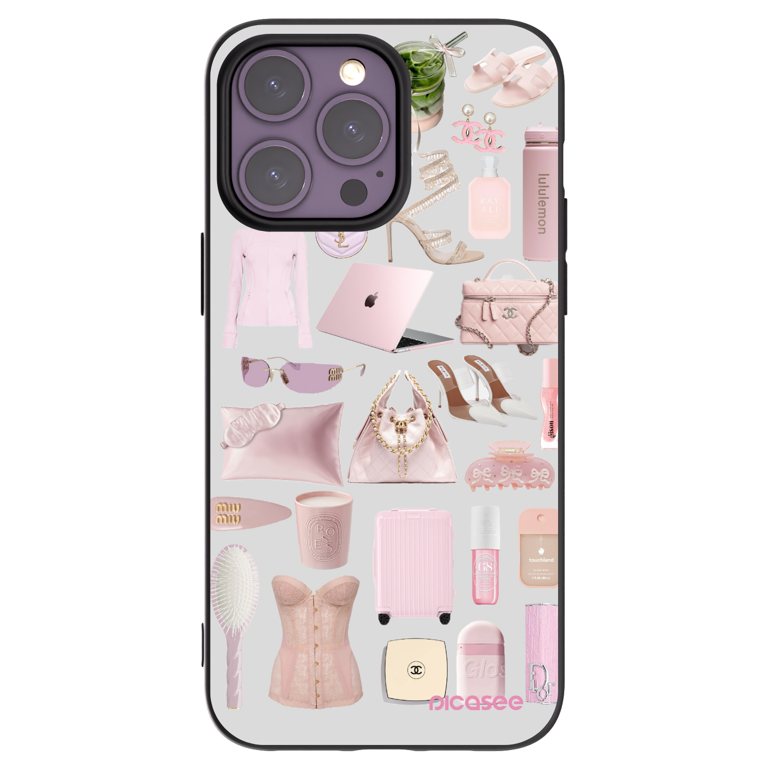 Picasee Μαύρη θήκη σιλικόνης για Apple iPhone 14 Pro Max - Glam Babe