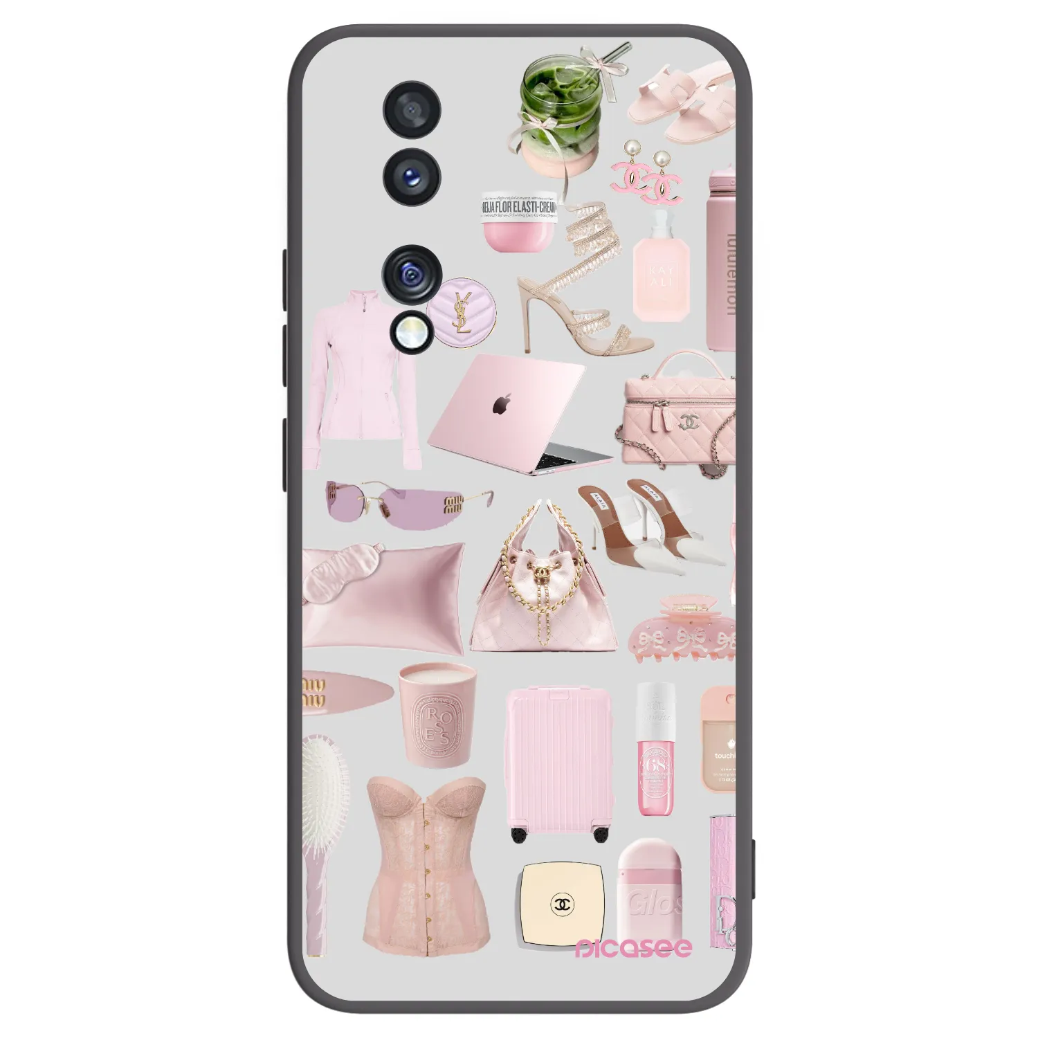 Picasee Μαύρη θήκη σιλικόνης για Honor 70 - Glam Babe