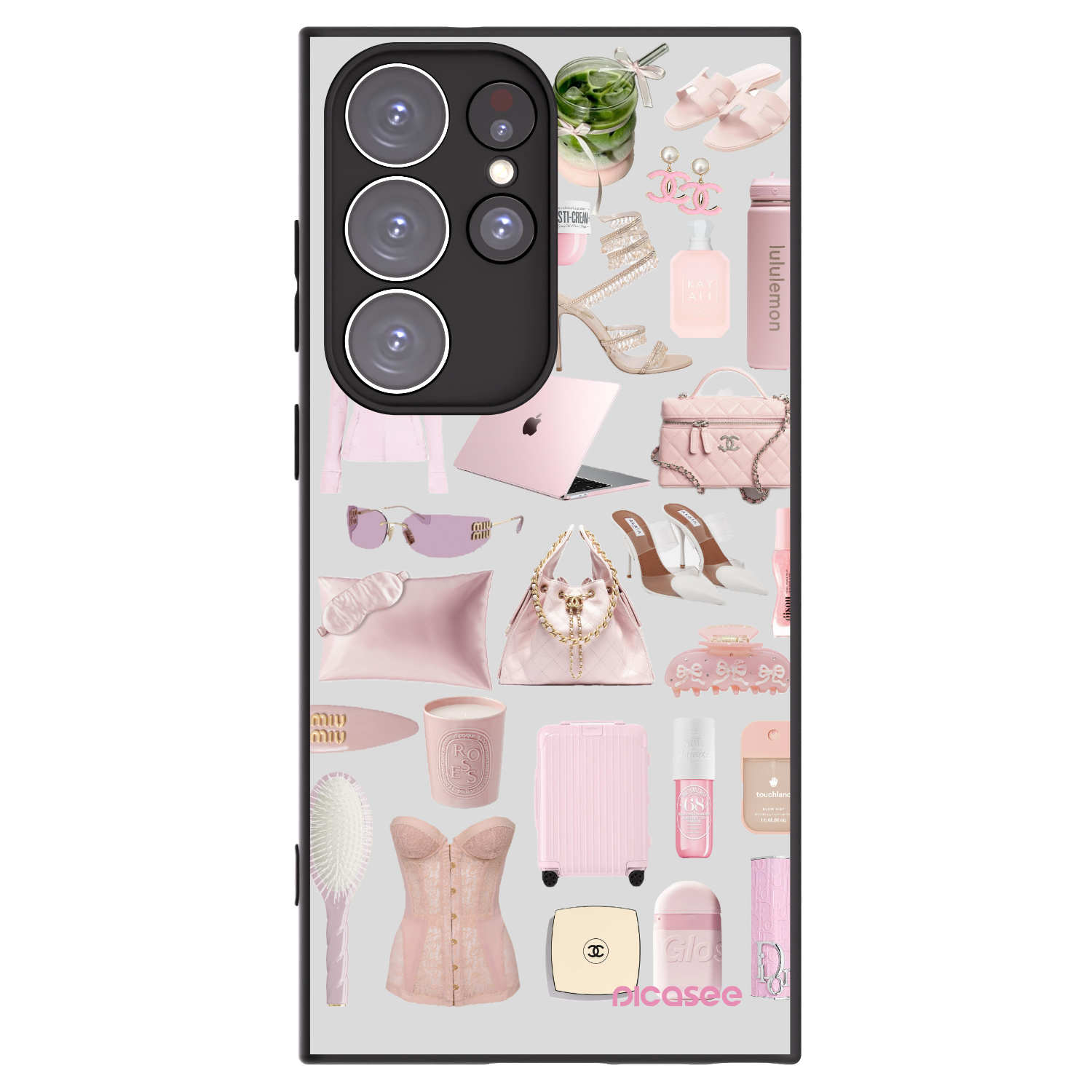 Picasee Μαύρη θήκη σιλικόνης για Samsung Galaxy S23 Ultra 5G - Glam Babe