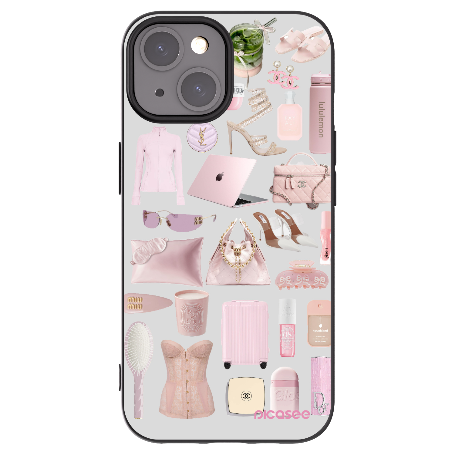 Picasee Μαύρη θήκη σιλικόνης για Apple iPhone 15 - Glam Babe