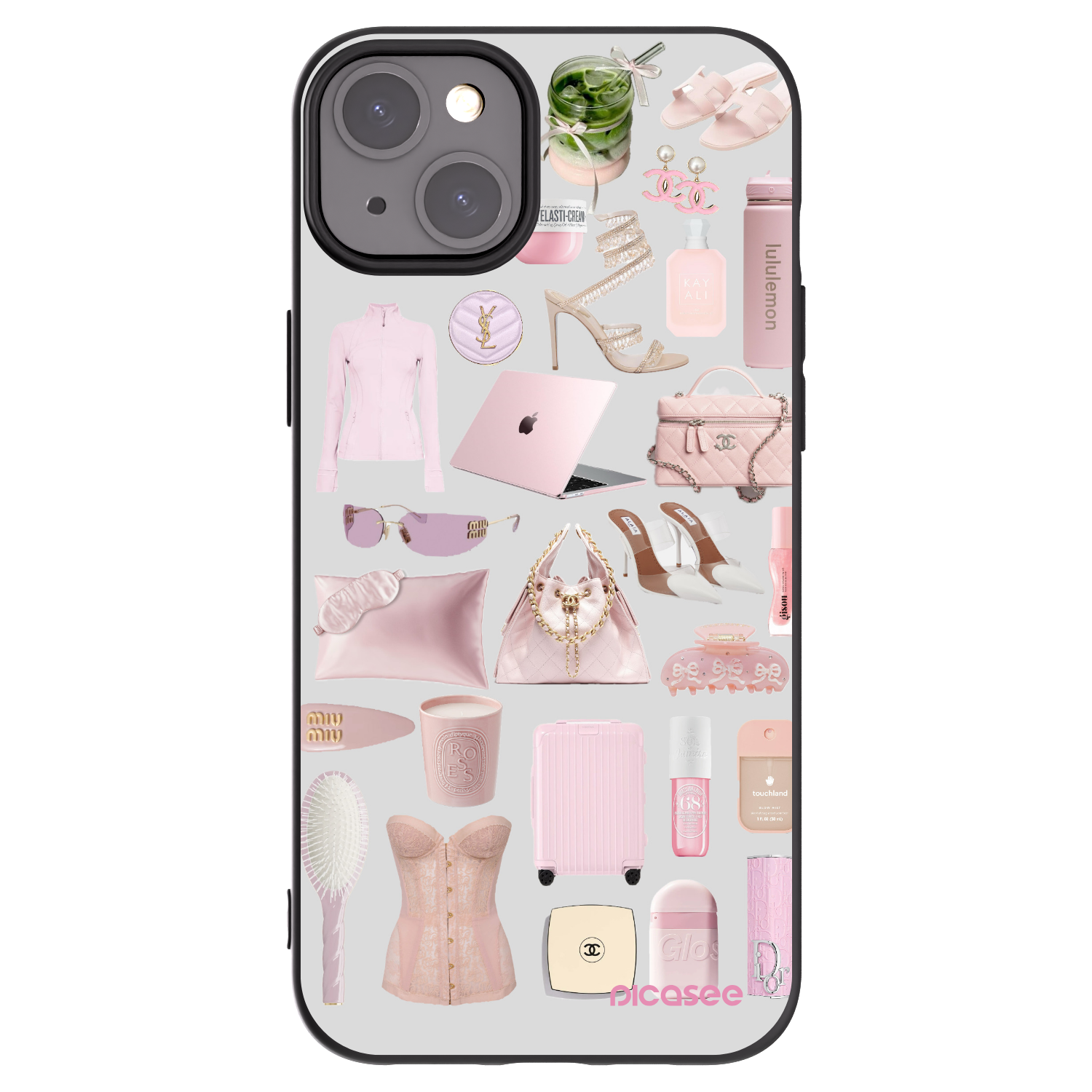 Picasee Μαύρη θήκη σιλικόνης για Apple iPhone 15 Plus - Glam Babe