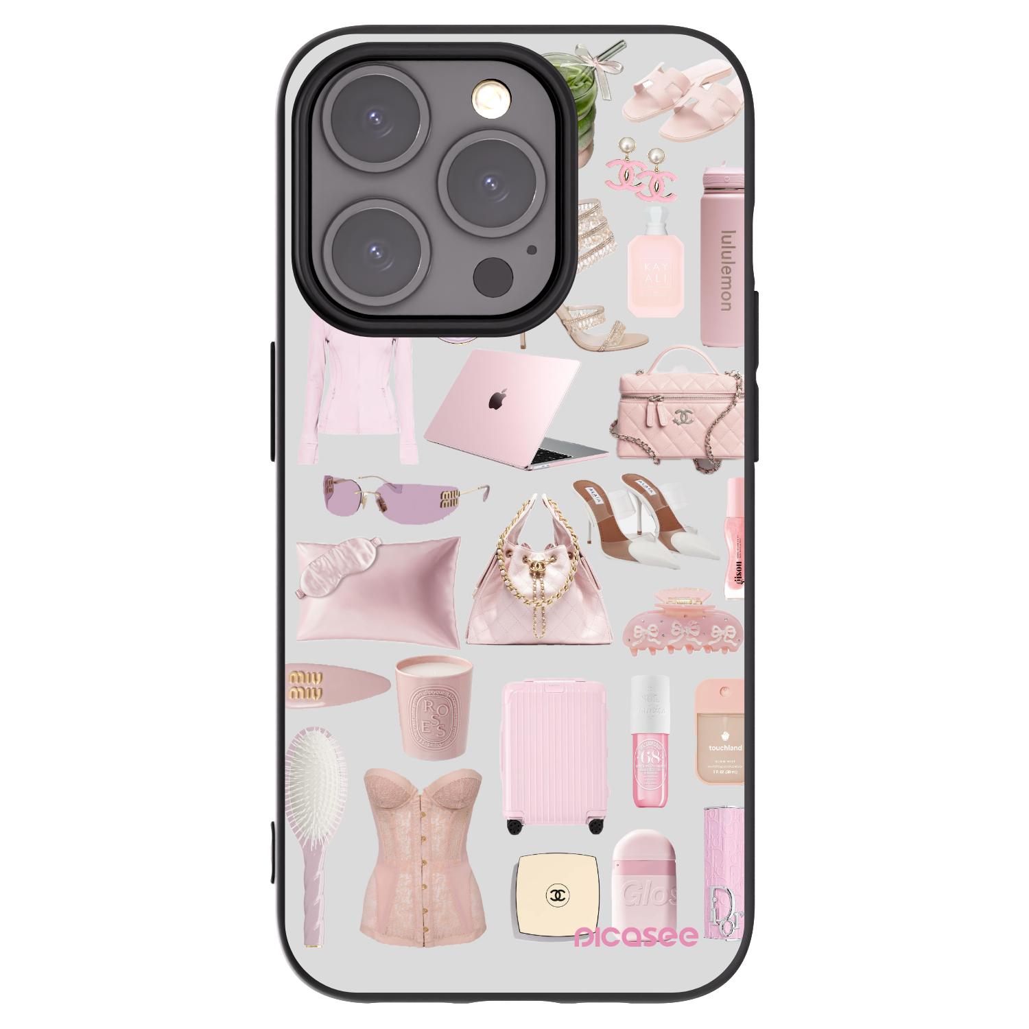 Picasee Μαύρη θήκη σιλικόνης για Apple iPhone 15 Pro - Glam Babe