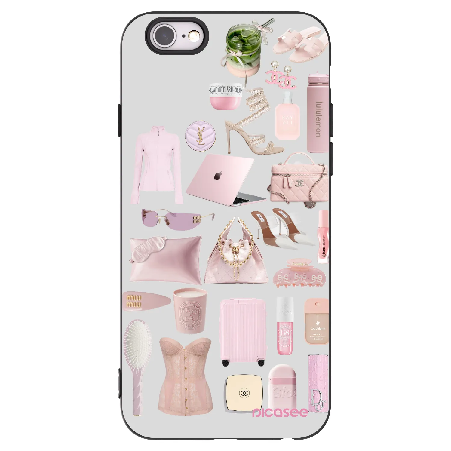 Picasee Μαύρη θήκη σιλικόνης για Apple iPhone 6/6S - Glam Babe