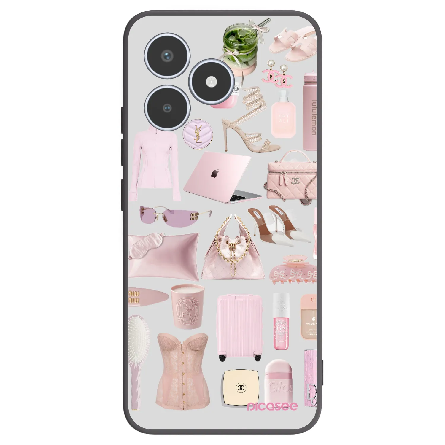 Picasee Μαύρη θήκη σιλικόνης για Realme C53 - Glam Babe