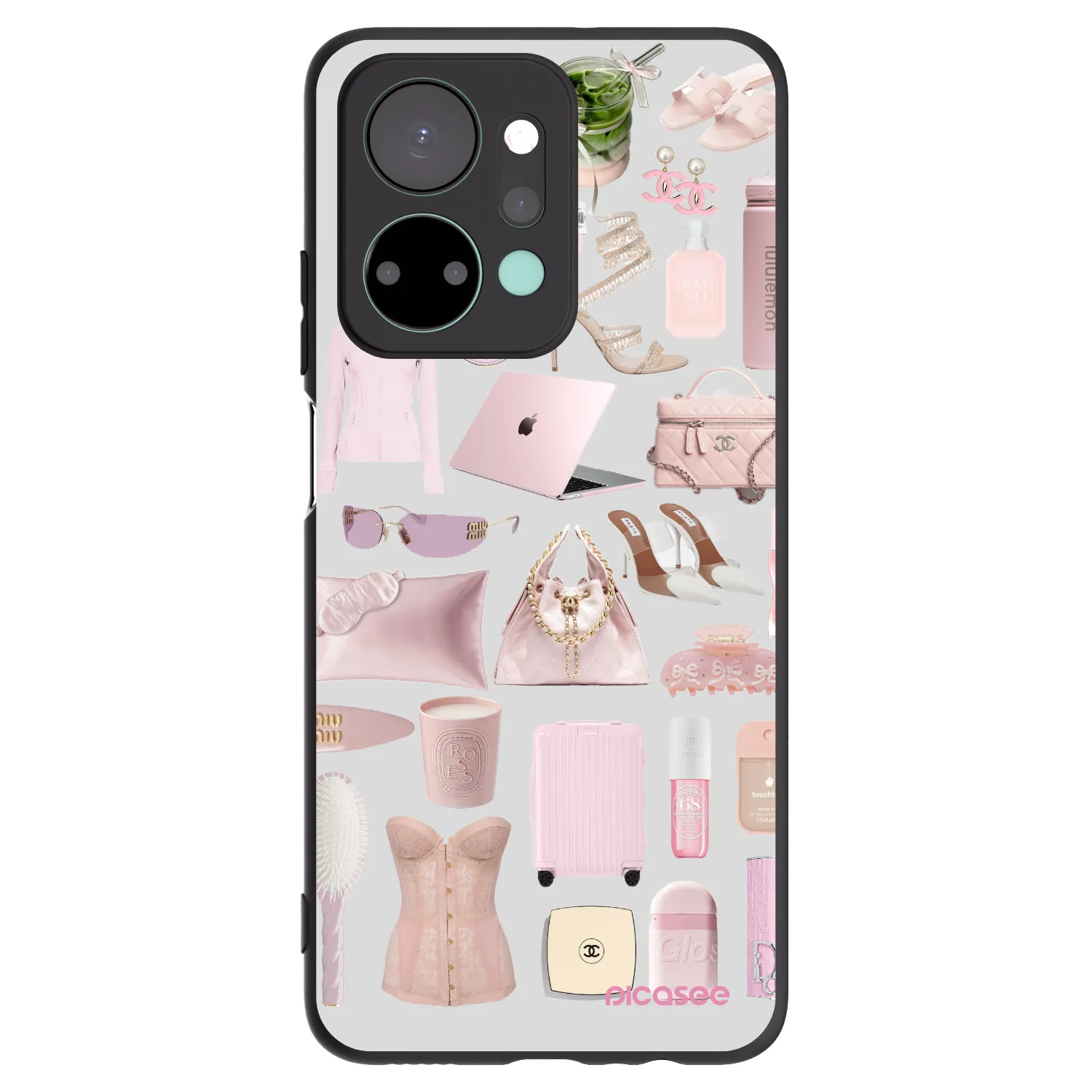 Picasee Μαύρη θήκη σιλικόνης για Honor X7a - Glam Babe