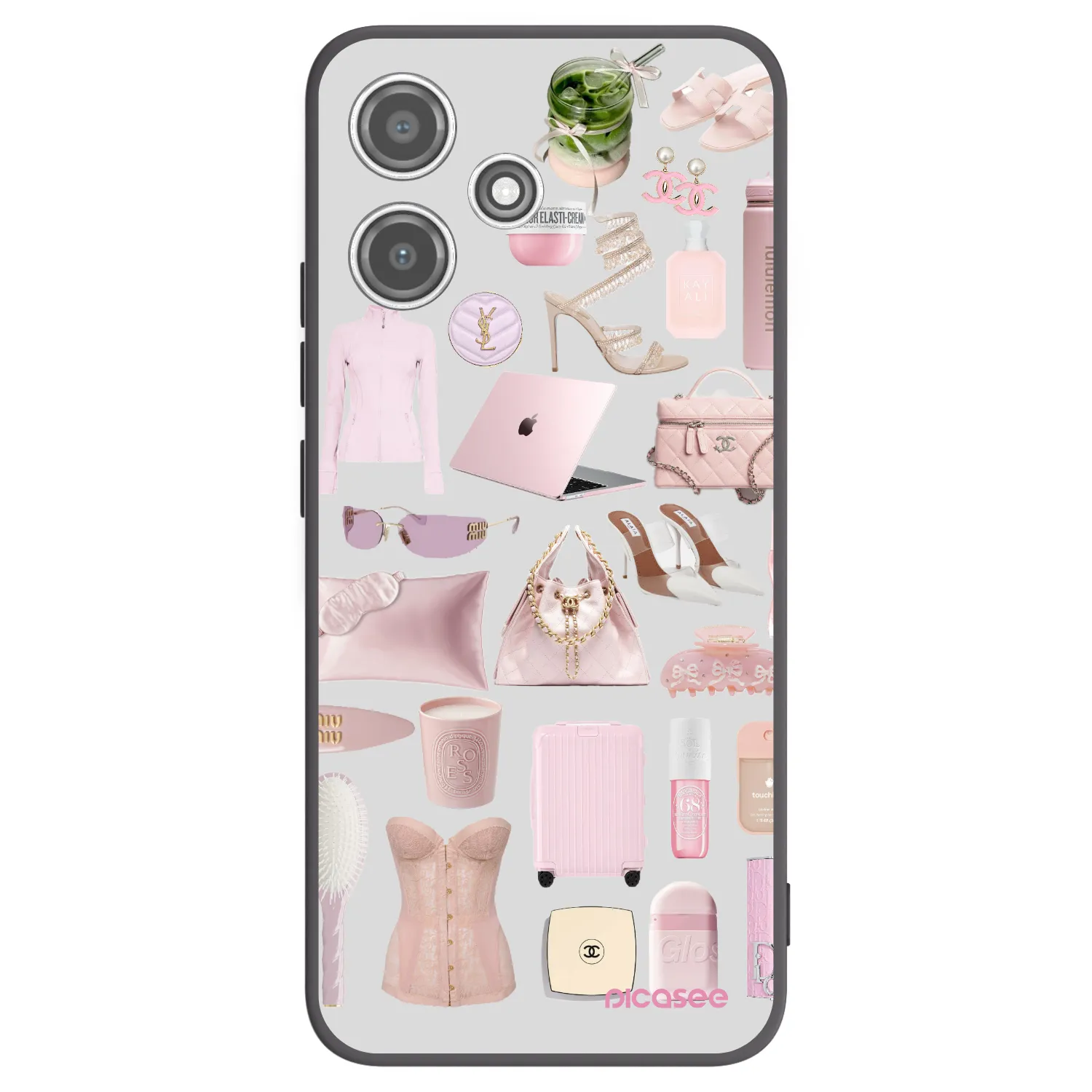 Picasee Μαύρη θήκη σιλικόνης για Xiaomi Redmi 12 5G - Glam Babe