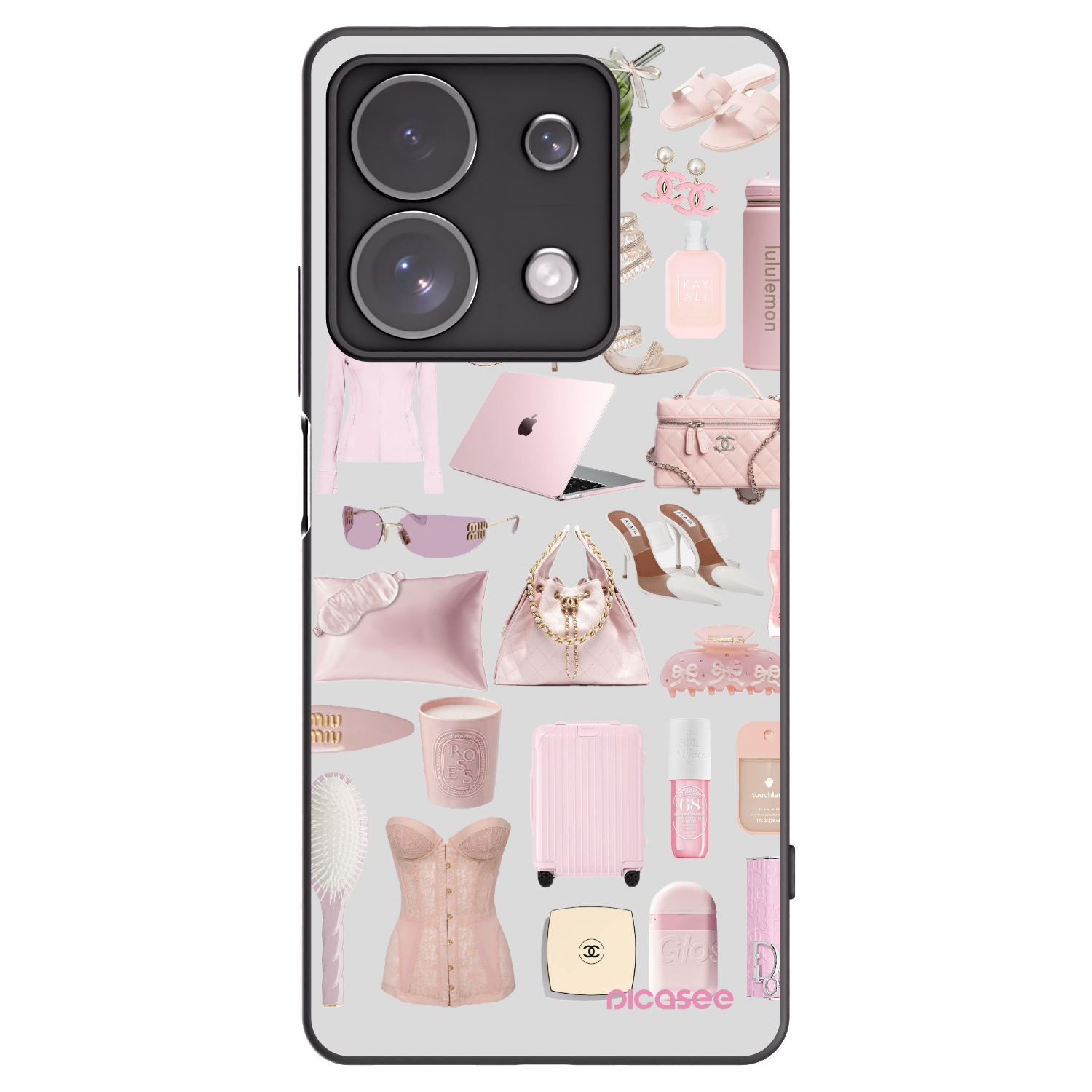 Picasee Μαύρη θήκη σιλικόνης για Xiaomi Redmi Note 13 Pro 4G - Glam Babe