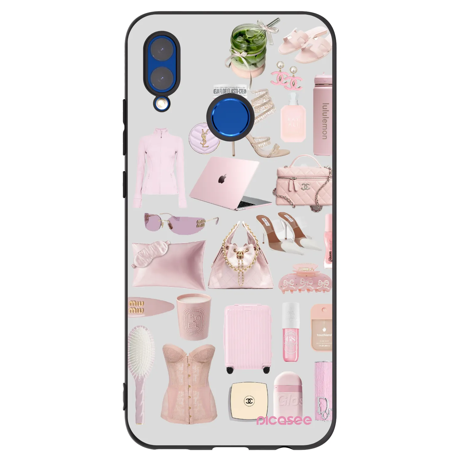 Picasee Μαύρη θήκη σιλικόνης για Huawei P Smart 2019 - Glam Babe