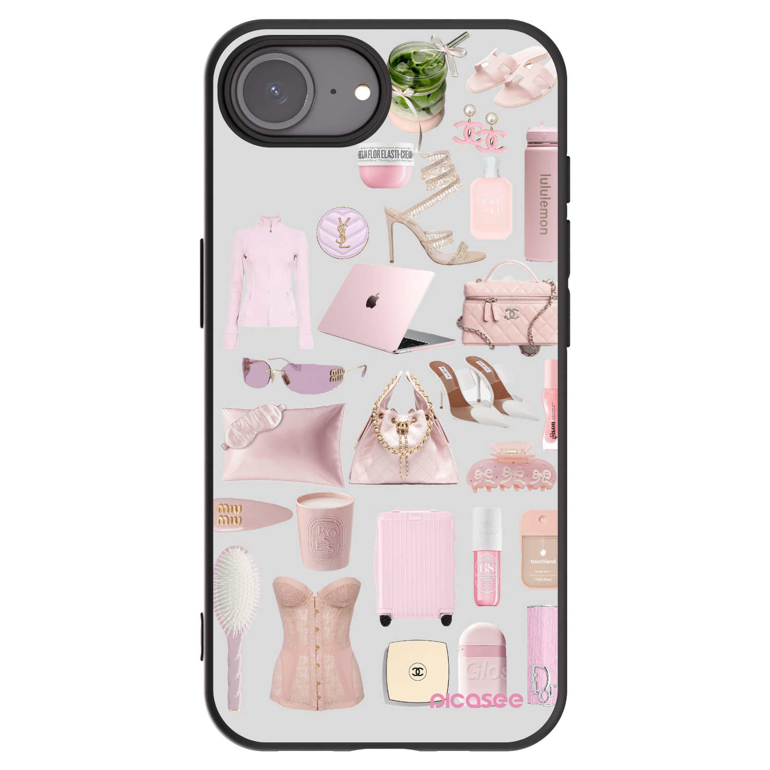 Picasee Μαύρη θήκη σιλικόνης για Apple iPhone 16e - Glam Babe