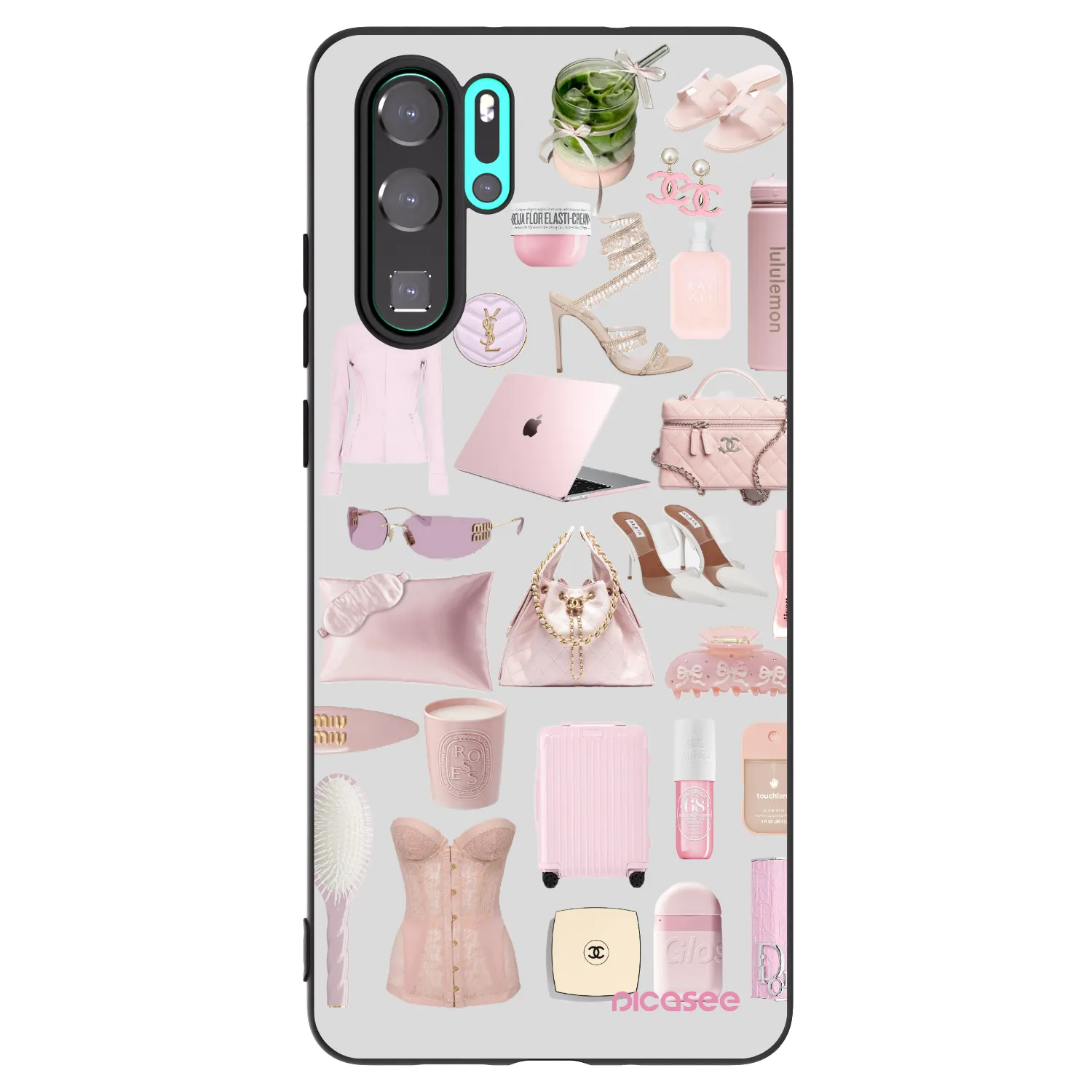 Picasee Μαύρη θήκη σιλικόνης για Huawei P30 Pro - Glam Babe