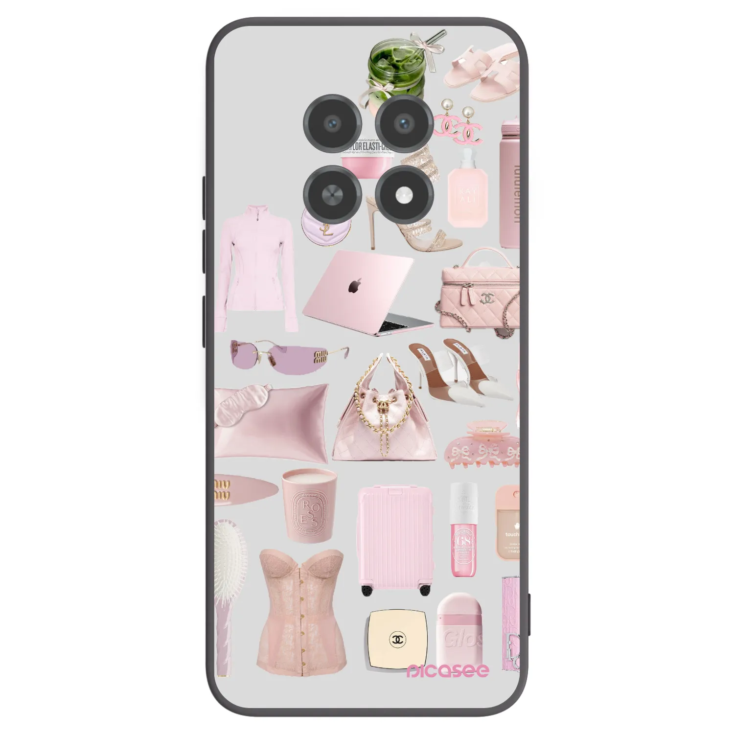 Picasee Μαύρη θήκη σιλικόνης για Realme 12X - Glam Babe