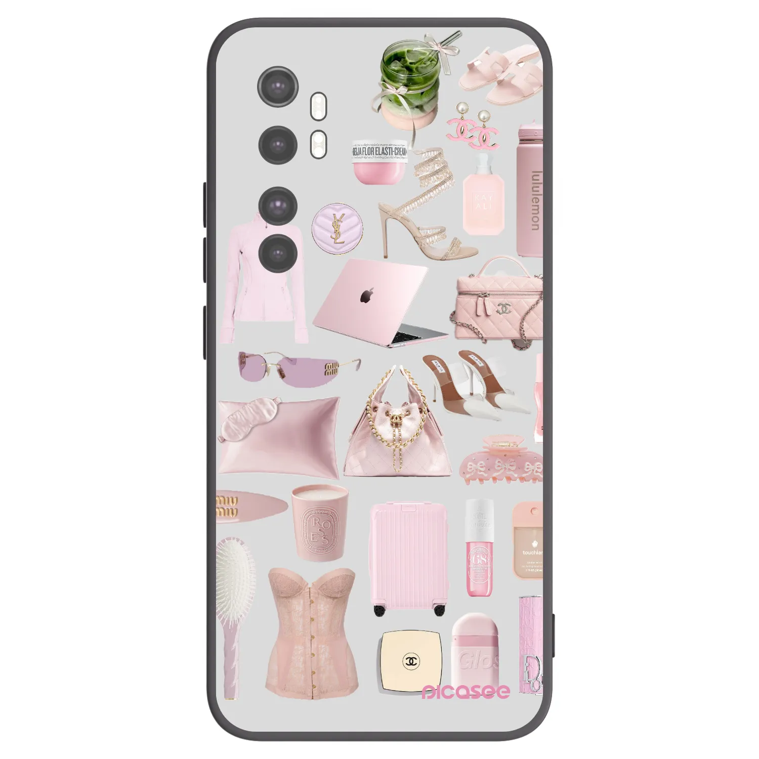 Picasee Μαύρη θήκη σιλικόνης για Xiaomi Mi Note 10 Lite - Glam Babe