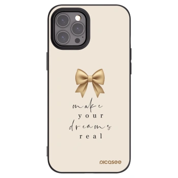 Picasee Μαύρη θήκη σιλικόνης για Apple iPhone 12 Pro Max - Golden Dream