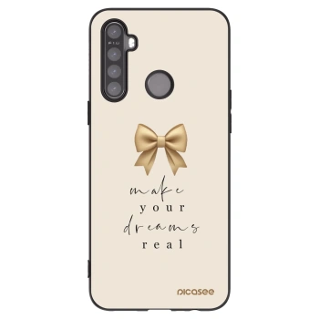 Picasee Μαύρη θήκη σιλικόνης για Realme 6i - Golden Dream