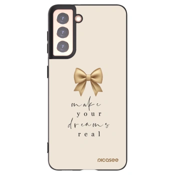 Picasee Μαύρη θήκη σιλικόνης για Samsung Galaxy S21 5G G991B - Golden Dream