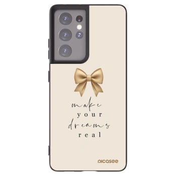 Picasee Μαύρη θήκη σιλικόνης για Samsung Galaxy S21 Ultra 5G G998B - Golden Dream