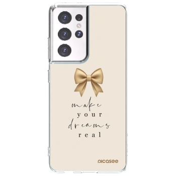 Picasee διαφανής θήκη σιλικόνης Samsung Galaxy S21 Ultra 5G G998B - Golden Dream