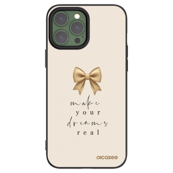 Picasee Μαύρη θήκη σιλικόνης για Apple iPhone 13 Pro Max - Golden Dream