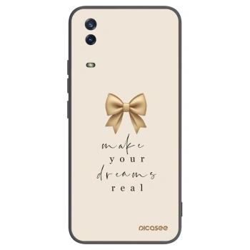 Picasee Μαύρη θήκη σιλικόνης για Vivo Y11s - Golden Dream