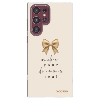 Picasee διαφανής θήκη σιλικόνης Samsung Galaxy S22 Ultra 5G - Golden Dream