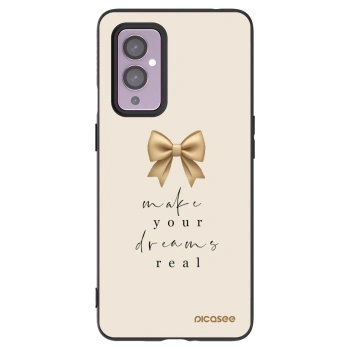 Picasee Μαύρη θήκη σιλικόνης για OnePlus 9 - Golden Dream