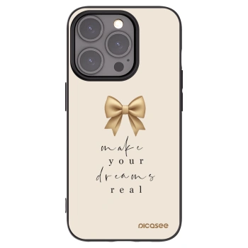 Picasee Μαύρη θήκη σιλικόνης για Apple iPhone 15 Pro - Golden Dream