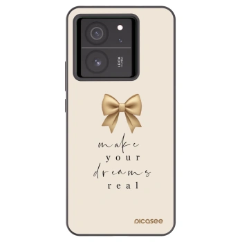 Picasee Μαύρη θήκη σιλικόνης για Xiaomi 13T Pro - Golden Dream