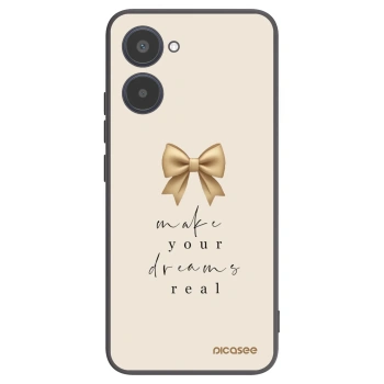 Picasee Μαύρη θήκη σιλικόνης για Realme 10 4G - Golden Dream